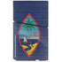Guam Flag Dark Wood PS5 Slim Disk Console Skin